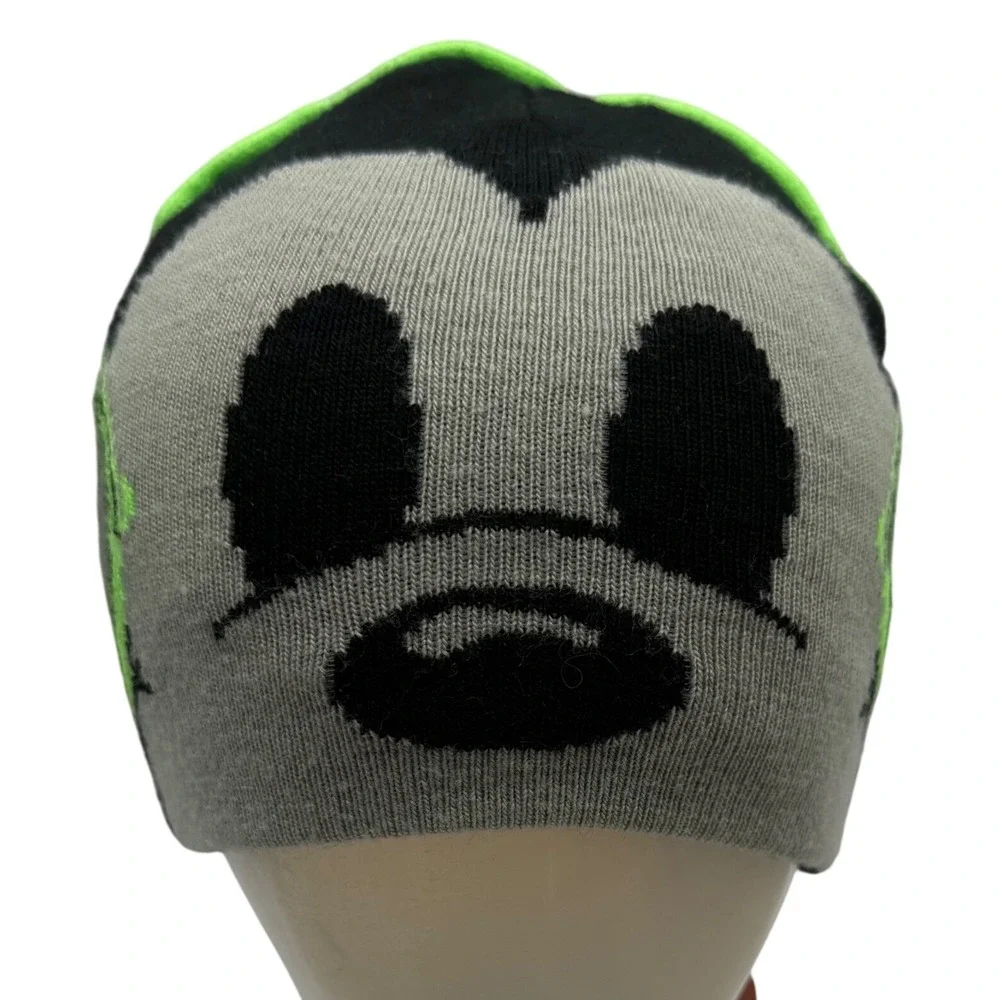 Disney Parks‎ Youth Beanie Hat Black Gray Green Mickey Mouse Knit Cap OS